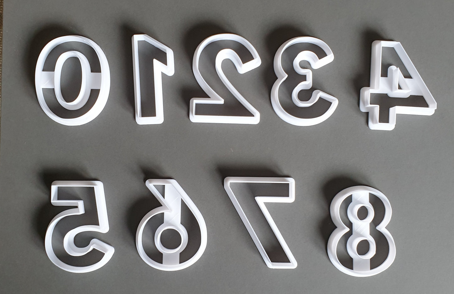 3inch 3D Printed Numbers Cookie, Biscuit, Pastry, Fondant, Clay, Icing Cutter