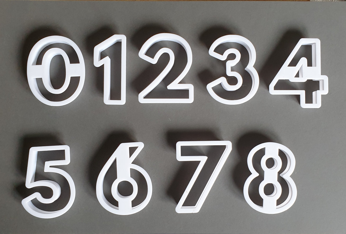 3inch 3D Printed Numbers Cookie, Biscuit, Pastry, Fondant, Clay, Icing Cutter