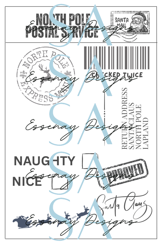 Novelty Personalised Santa Shipping Labels