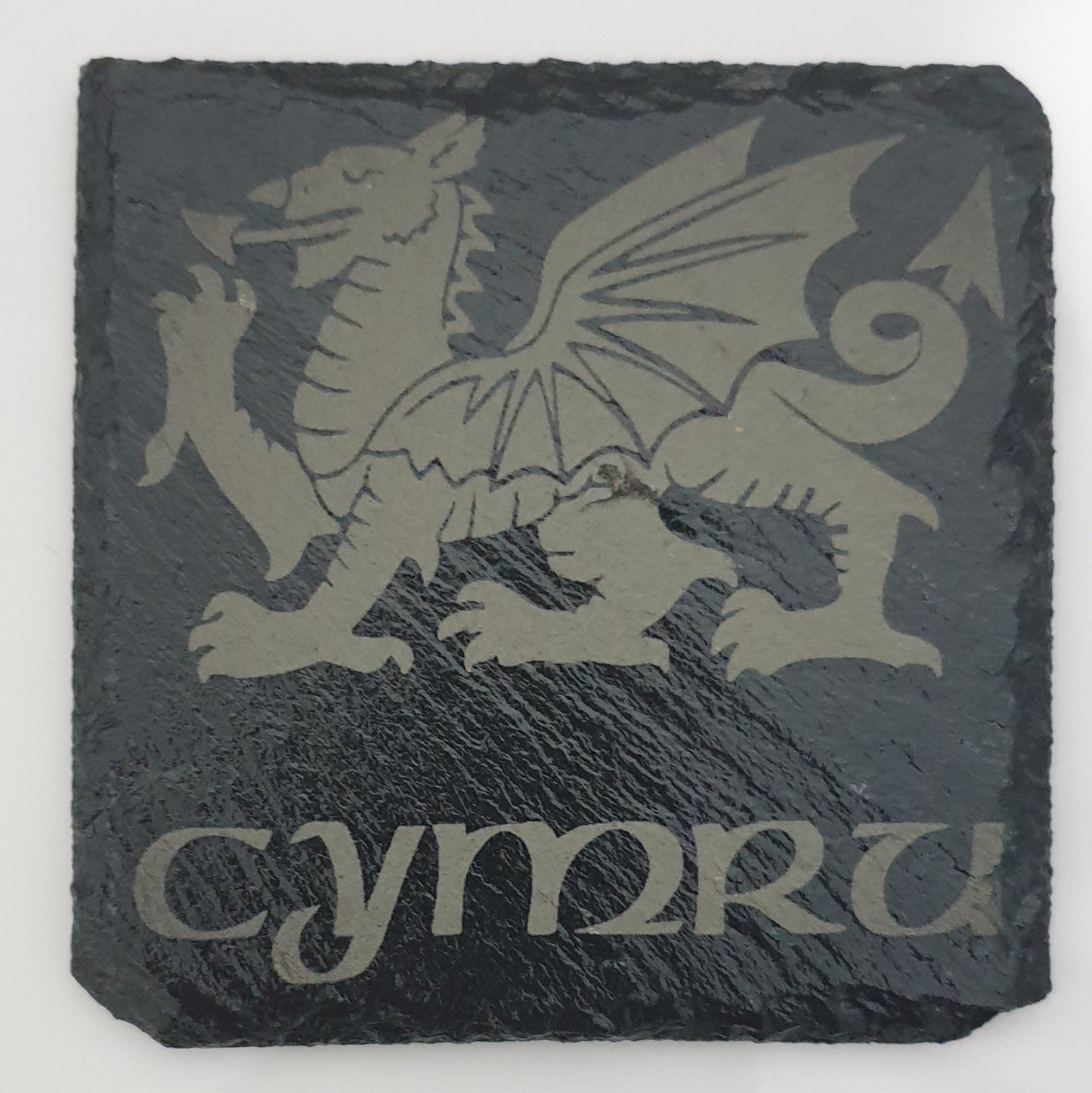 Welsh Dragon Square Slate Coasters