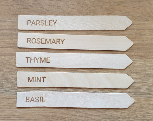 Herb Garden Markers, Plant Markers, Seed Markers, Kitchen Herb Labels, Wooden Plant Markers, Garden Labels