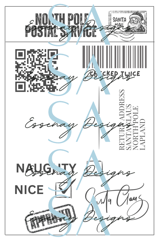 Novelty Personalised Santa Shipping Labels